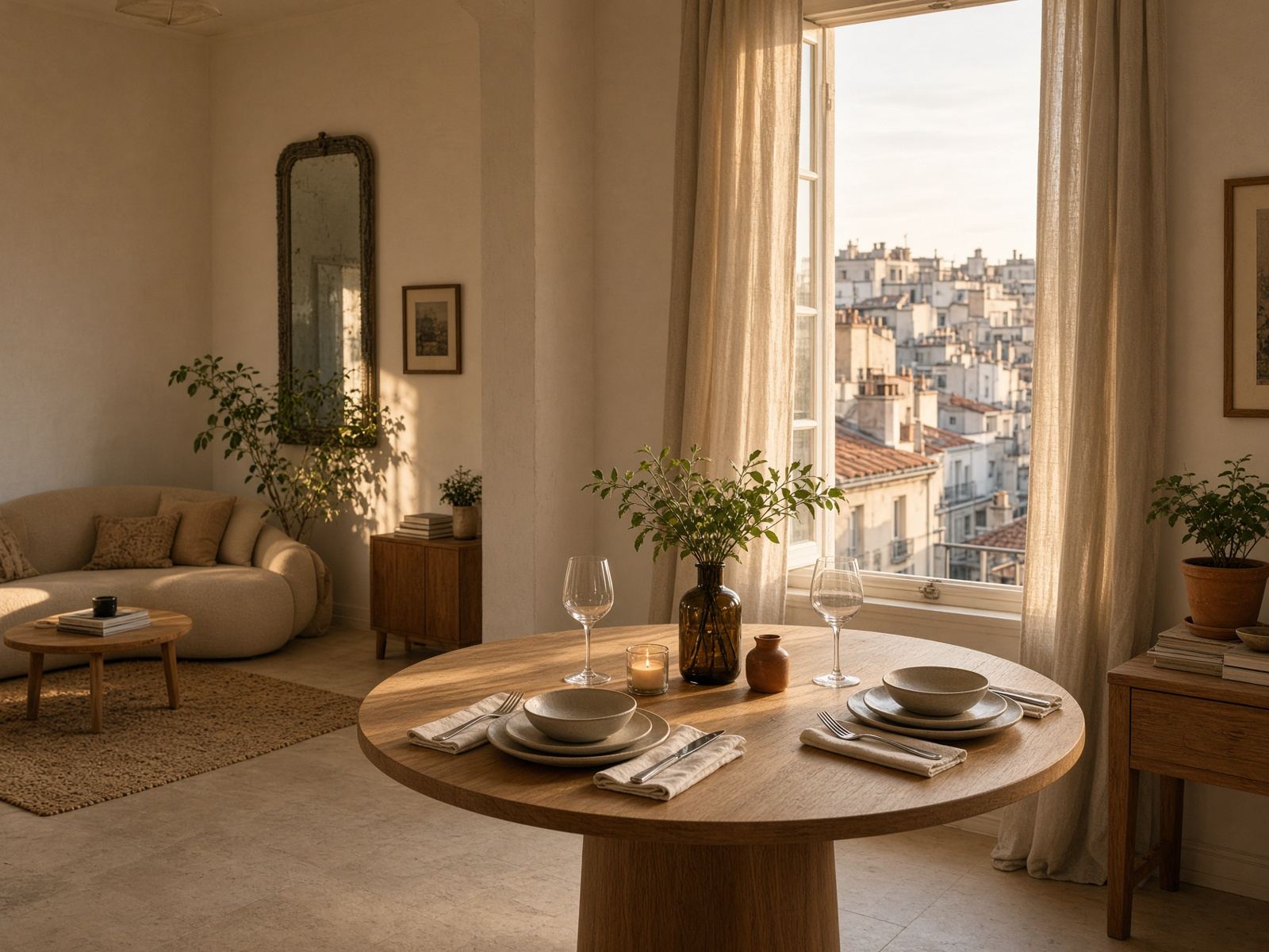 Séjour-salle à manger rénové, La Joliette, Marseille